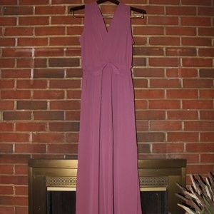 V-Neck Plum Jumpsuit